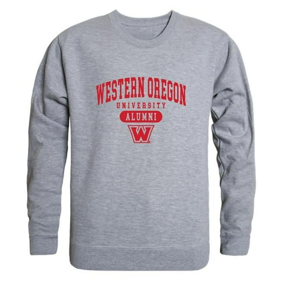 Men Western Oregon Wolves Alumni Fleece, Heather Grey - Large