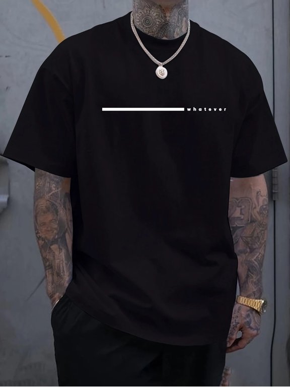 Men Whatever Statement Casual Graphic T-Shirt