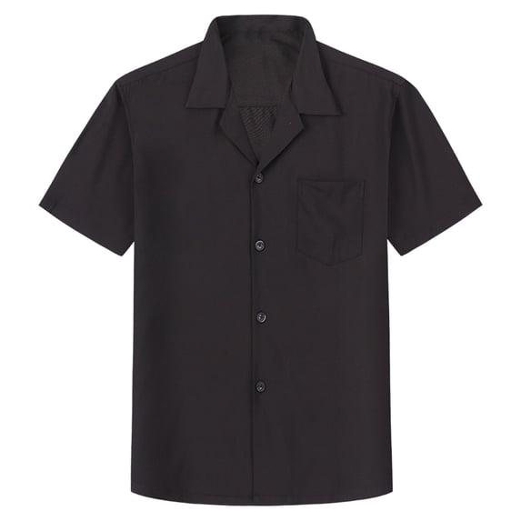 Men White Undershirt Mens 3Xl T Shirts Men's Short Sleeve Business Shirt Casual Button Down Shirts Solid Formal Shirt Slim Fit Solid Top