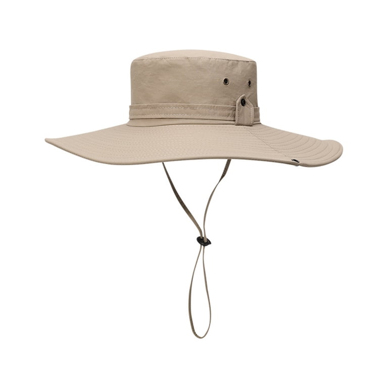 Men Wide Brim Bucket Hat UPF50+ Waterproof Sun Hat for  display picture 3