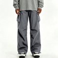 thumbnail image 1 of Men Wide Leg Cargo Jogger Pants Multi Storage Pockets Breathable Sports Workout Pants S-XXL, 1 of 8