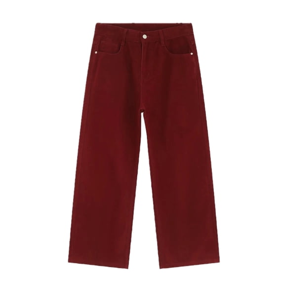 Men Wide Leg Jeans with Pocket Design Durable Denim for Casual Daily Wear Relaxed Fit Straight Leg Pants Everyday Wear