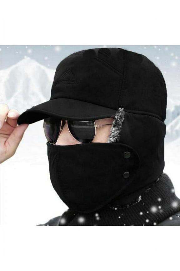Men Winter Aviator Hat Trooper Ear Flap Snow Ski Elmer Fudd Mask Hood Cap