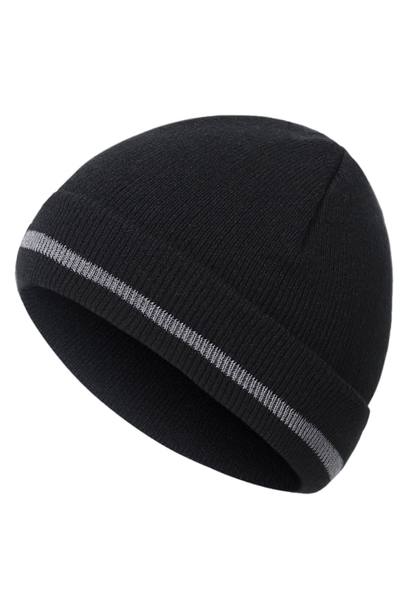 Men Winter Beanie Hat Warm Knit Cuffed Plain Toboggan Ski Skull Cap
