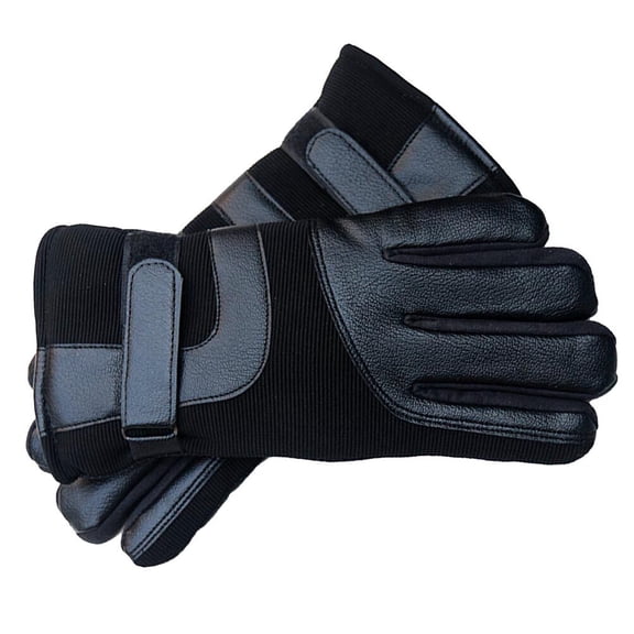 UKCOCO Mens Warm Gloves Black 2Pack Thermal Anti-Slip for Outdoor Activities