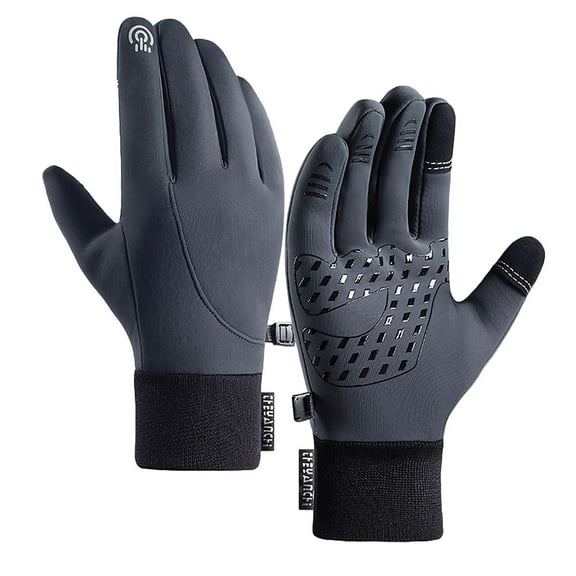 Men Winter Gloves Winter Zipper Touchscreen Gloves Windproof Warm Waterproof Cycling Sports Plush Ski Gloves for Men And Women Cold Weather Outdoor Activities Protection Mens Winter Work Gloves