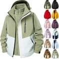 thumbnail image 1 of Men Winter Jacket Solid Color Outdoor Climb Sport Run Pocket Zipper Long Sleeved Hooded jacket Coats, 1 of 10