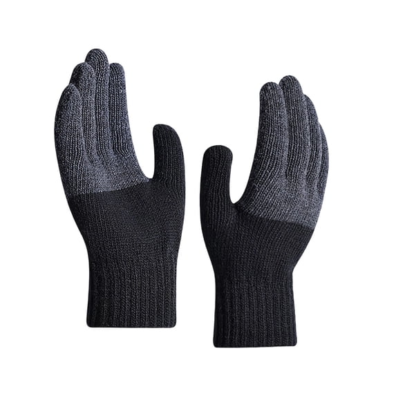 Men Winter Knit Gloves Cold Weather Warm Touchscreen Gloves Outdoor Non Slip Thermal Gloves for Running Driving Cycling