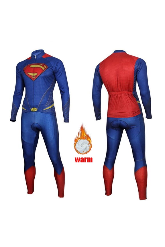 Men Winter Thermal Fleece Cycling Jersey Set Long Sleeve Road Bike Clothing Warm Coat Triathlon Suit Bicycle Clothes