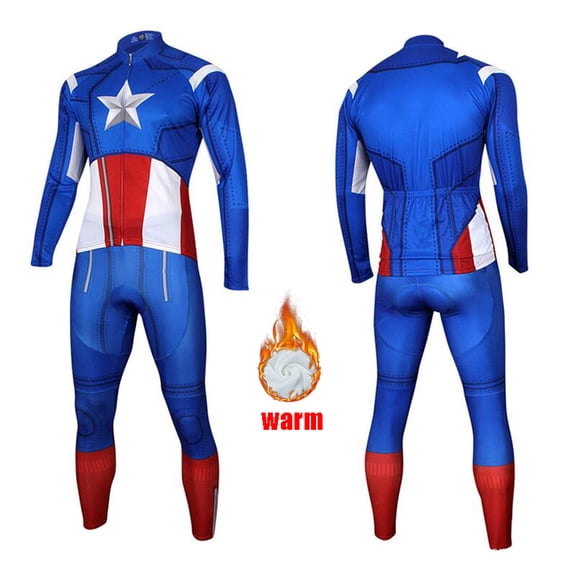 Men Winter Thermal Fleece Cycling Jersey Set Long Sleeve Road Bike Clothing Warm Coat Triathlon Suit Bicycle Clothes