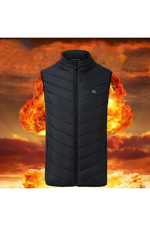 Men Winter USB Vest Safe Intelligent Constant Temperature Vest Thermal Waistcoat,Red XL