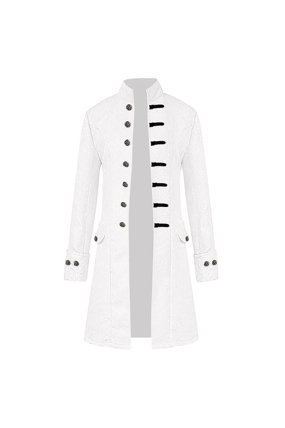 Men Winter Warm Tailcoat Overcoat Buttons Jacket for Cold Weather Windproof Comfortable Soft Coats Workwear Men's Trench Coat Plus Size Winter Cardigan for Men