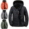 thumbnail image 1 of Men Winter Warm Thicken Slim Fit Short Down Jacket Zipper Hooded Outwear Coat, 1 of 8