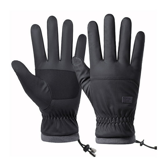 Men Winter Waterproof Cycling Gloves Outdoor Sports Running Motorcycle Ski Touch Screen Fleece Gloves Non-slip Warm Full Fingers Suitable For Hiking Driving Climbing Riding Skiing ,Easy Wear