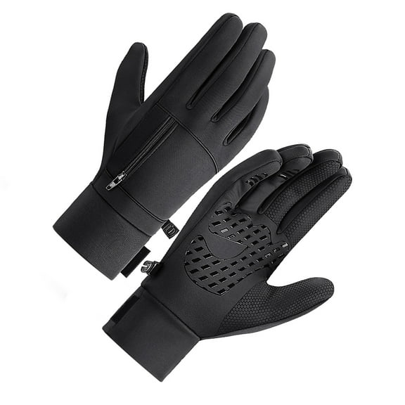Men Winter Waterproof Gloves Touchscreen Pocket Anti-Slip Fleece Thermal Sport Gloves