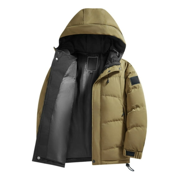 Men Winter Windproof Thick Hooded Business Warm And Comfortable Foreign Trade Clothing Loose Trendy Jacket