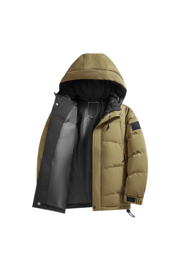 Men Winter Windproof Thick Hooded Business Warm And Comfortable Foreign Trade Clothing Loose Trendy Jacket