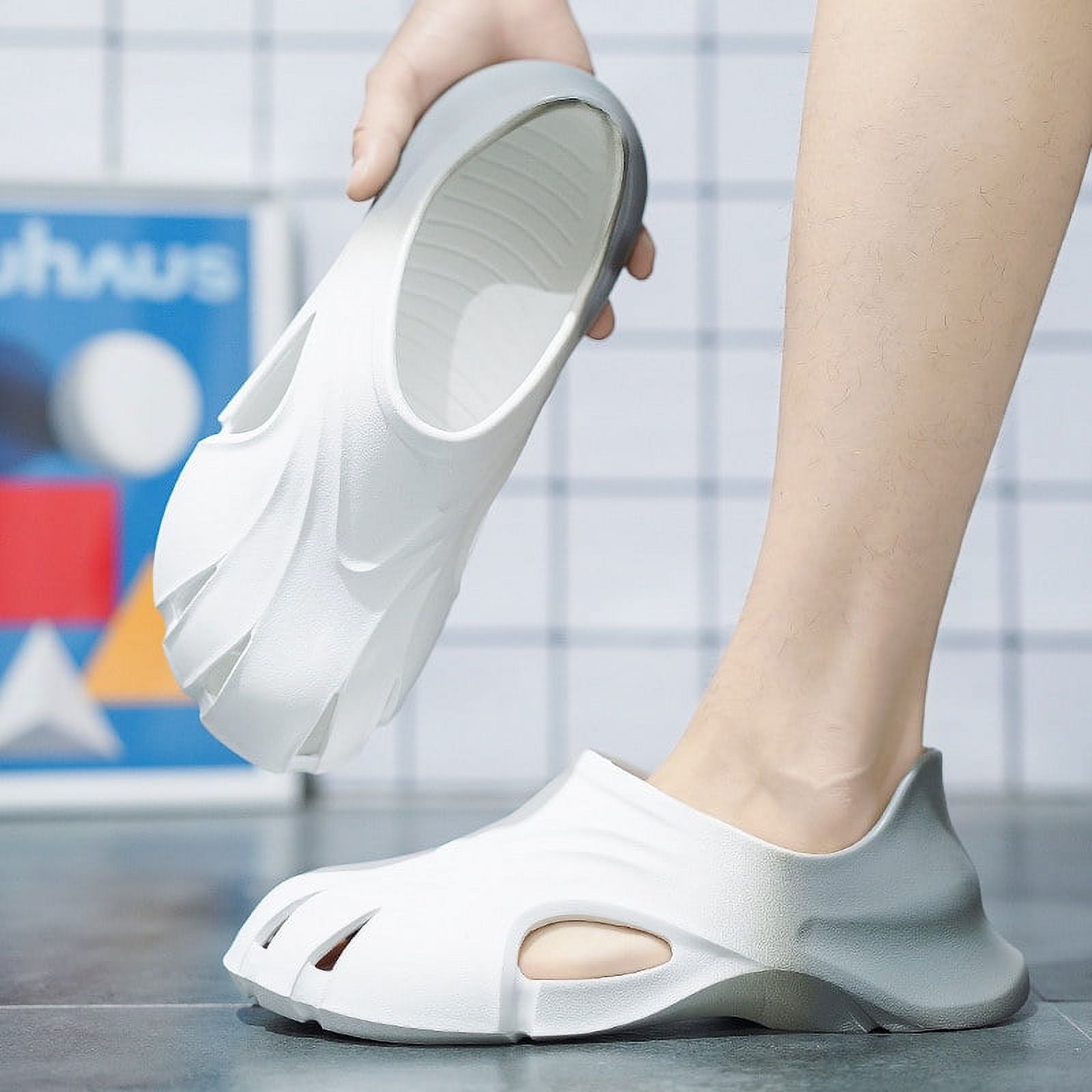 Men Woman Slides Foam Runner Comfortable EVA Sandals Sliders Vermillion Flax Glow Green Soot