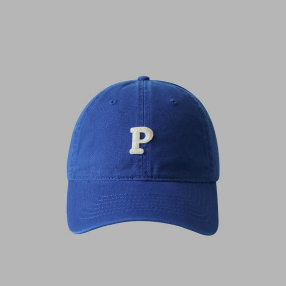 Men and Woman's Baseball Cap Adjustable Casual Embroidered Letter P Cotton Sun Hats Unisex Solid Color Visor  Initial Baseball Cap Women Men Personalized Letter Dad Hat  Baseball Hat Birthday Gifts