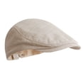 thumbnail image 1 of Men Women 1920s Vintage Style Newsboy Cap, Lightweight Cotton Linen Retro Driver Flat Hat, Breathable Casual Caps for Daily Walking Fishing Fall Winter Beige, 1 of 2