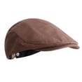 thumbnail image 1 of Men Women 1920s Vintage Style Newsboy Cap, Lightweight Cotton Linen Retro Driver Flat Hat, Breathable Casual Caps for Daily Walking Fishing Fall Winter Coffee, 1 of 2