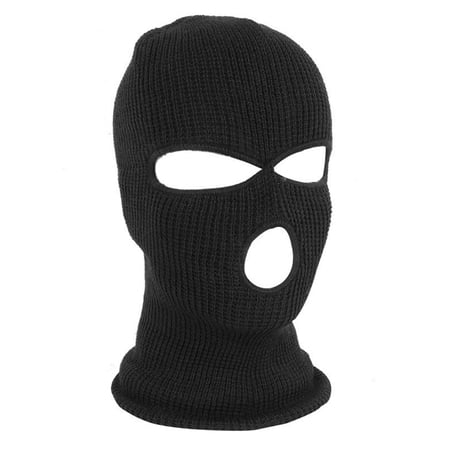 Men Women 3 Holes Full Face Mask Balaclava Hat Cap SAS Style Knitted Ski Windproof