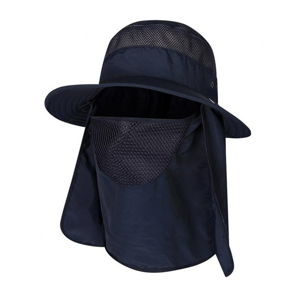 Men Women 50+ UPF Fishing Cap with Removable Face Mask Ear Neck Flap Cover Outdoor UV 360 Degree Protection Waterproof Quick Dry Sun Hat Visor Neck Cover Cap For Hiking Fishing
