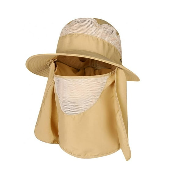 Men Women 50+ UPF Fishing Cap with Removable Face Mask Ear Neck Flap Cover Outdoor UV 360 Degree Protection Waterproof Quick Dry Sun Hat Visor Neck Cover Cap For Hiking Fishing