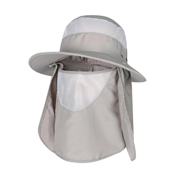 Men Women 50+ UPF Fishing Cap with Removable Face Mask Ear Neck Flap Cover Outdoor UV 360 Degree Protection Waterproof Quick Dry Sun Hat Visor Neck Cover Cap For Hiking Fishing