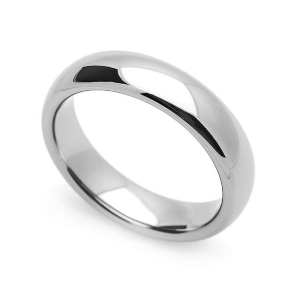 Men Women 5MM Comfort Fit Stainless Steel Wedding Band Classic Domed Ring (Size 5 to 12)