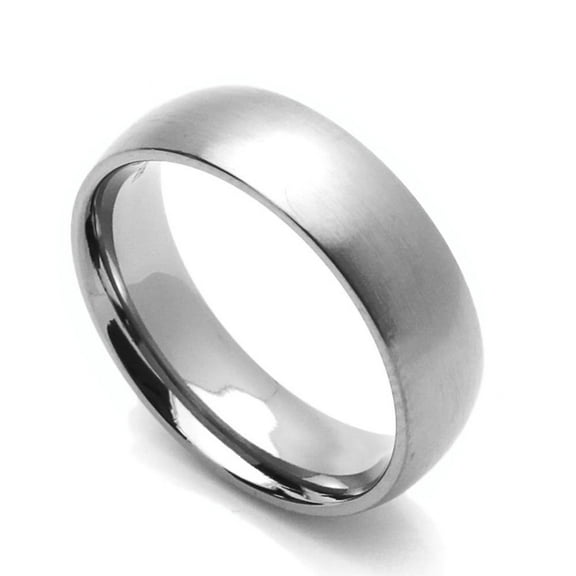 Men Women 6MM Comfort Fit Titanium Wedding Band Classic Domed Ring (Size 5 to 12)
