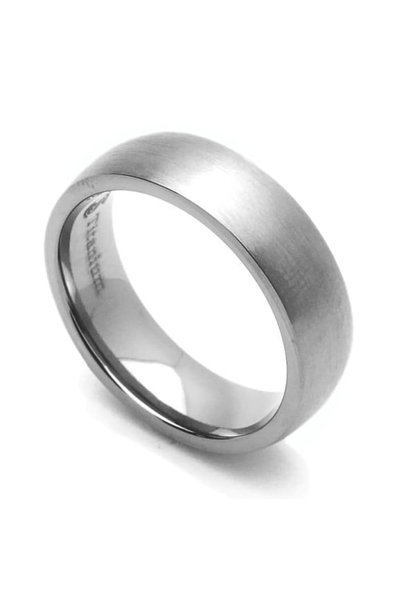 Men Women 6MM Comfort Fit Titanium Wedding Band Satin Finished Classic Domed Ring (Size 7 to 14)