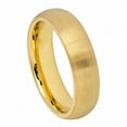 thumbnail image 1 of Men Women 6MM Comfort Fit Tungsten Carbide Wedding Band Domed Classic Style Brushed Gold Tone Ring (5 to 12), 1 of 1
