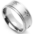 thumbnail image 1 of Men Women 8MM Comfort Fit Stainless Steel Wedding Band Cross Ring (Size 6 to 14), 1 of 3