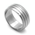 thumbnail image 1 of Men Women 8MM Comfort Fit Titanium Wedding Band Grooved Dome Ring (Size 8 to 15), 1 of 3