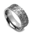 thumbnail image 1 of Men Women 8MM Comfort Fit Titanium Wedding Band Star Of David Flat Ring (Size 6 to 14), 1 of 3