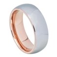 thumbnail image 1 of Men Women 8MM Comfort Fit Tungsten Carbide Wedding Band Domed High Polish Gun Metal Tone Ring (7 to 12), 1 of 3