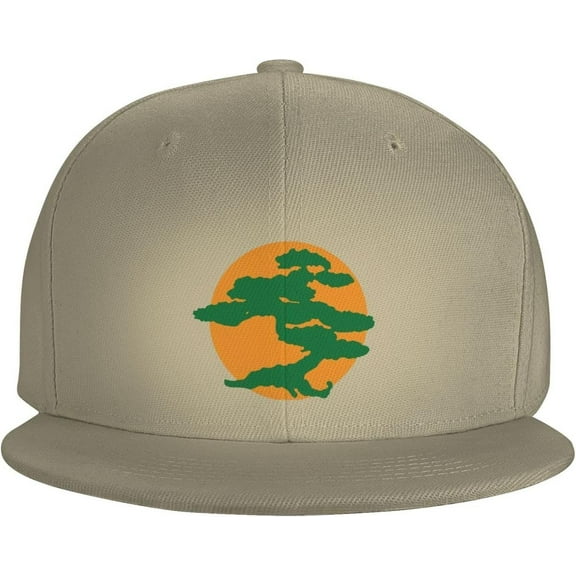 Men Women Adjustable Baseball Caps, Bonsais Trees Unisex Plain Hats Vintage Trucker Dad Cap Black