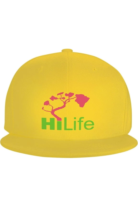Men Women Adjustable Baseball Caps, Hi Life Hawaii Unisex Plain Hats Vintage Trucker Dad Cap Black