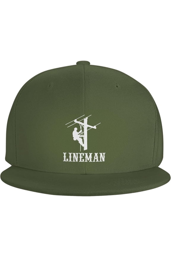 Men Women Adjustable Baseball Caps, Linemen Electrician Power Unisex Plain Hats Vintage Trucker Dad Cap Black