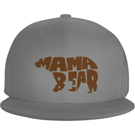Men Women Adjustable Baseball Caps, Mama Bear Unisex Plain Hats Vintage Trucker Dad Cap Black