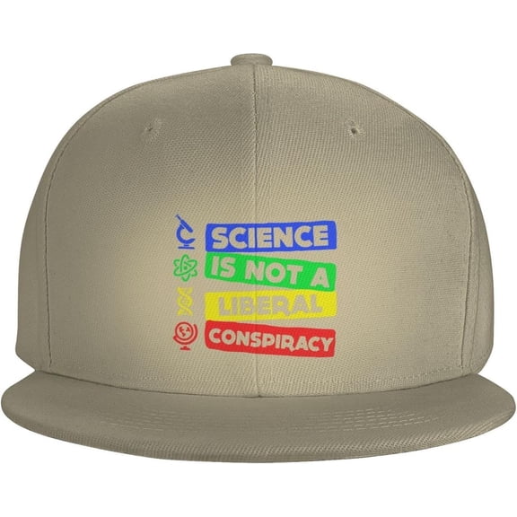 Men Women Adjustable Baseball Caps, Science is Not A Liberal Unisex Plain Hats Vintage Trucker Dad Cap Black