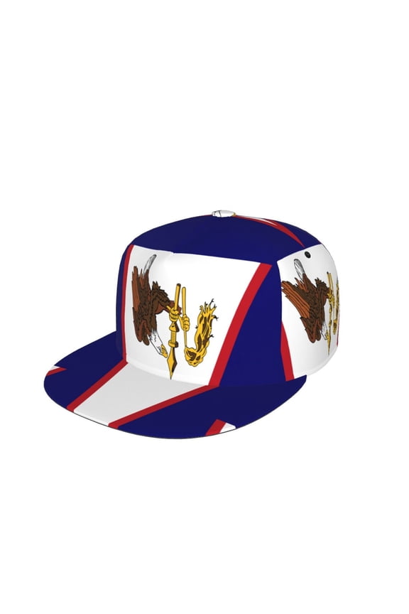 Men Women America Samoa Flag Flat Bill Hip Hop Visor Snapback Hat Adjustable Baseball Cap