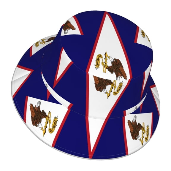 Men Women America Samoa Flag Reflective Bucket Hat Reversible Runner Cap Visor Hat