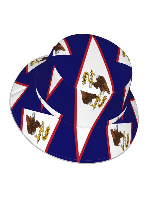 Men Women America Samoa Flag Reflective Bucket Hat Reversible Runner Cap Visor Hat
