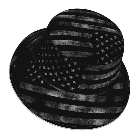 Men Women America Us Flag Retro Reflective Bucket Hat Reversible Runner Cap Visor Hat