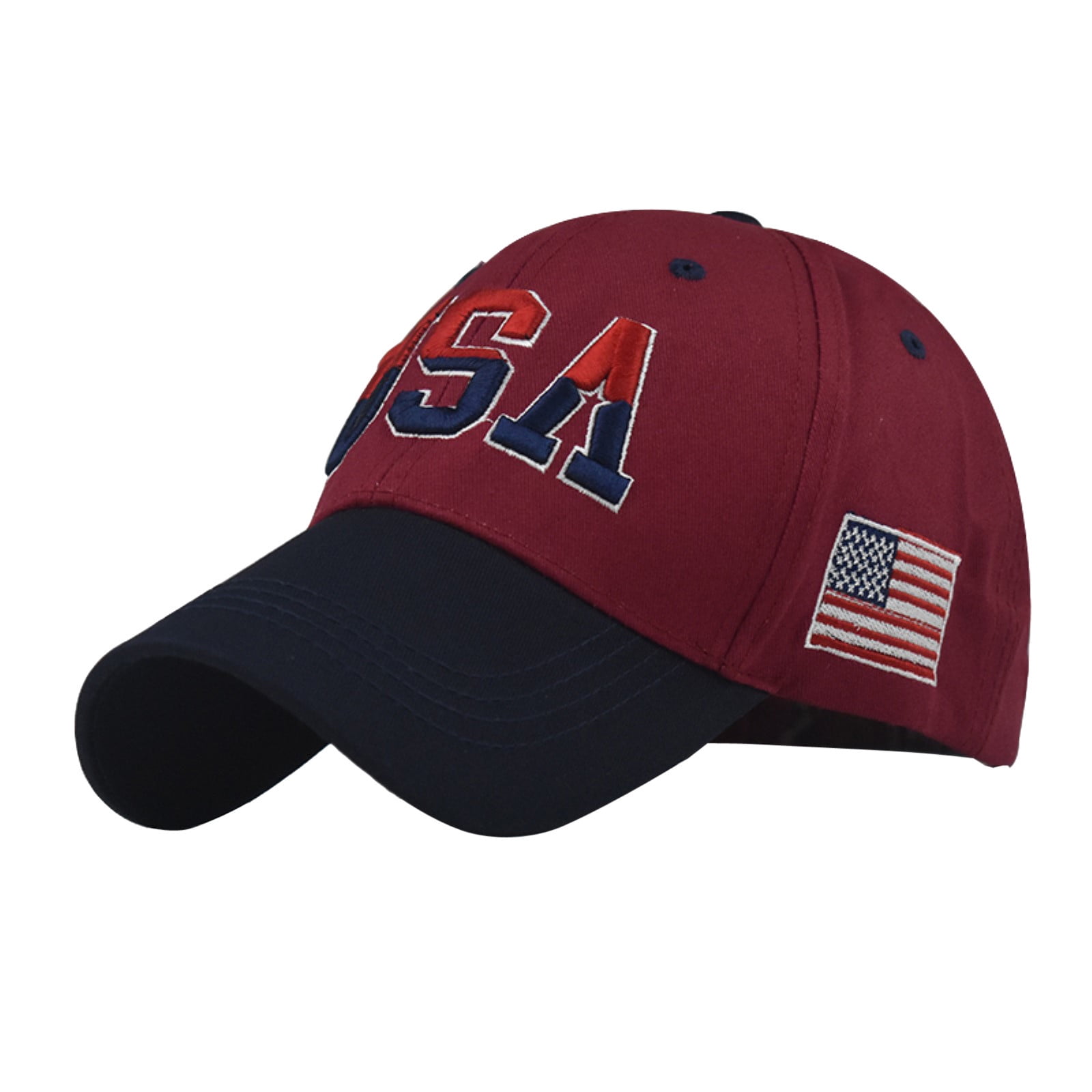 Mealah American Flag Baseball Cap - Adjustable Washed Cotton Dad Hat For Men & Women, Navy, Size 7 1/4 - View #10
