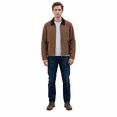 thumbnail image 1 of Men Women American Vintage Workwear Jacket, Corduroy Collar Patchwork Cropped Loose Zip Up Outerwear, 1 of 6
