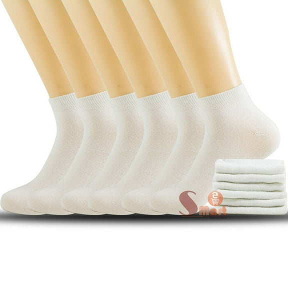 Men Women Ankle Athletic Quarter Low Cut Crew Cotton Socks Sport Size 9-11 10-13