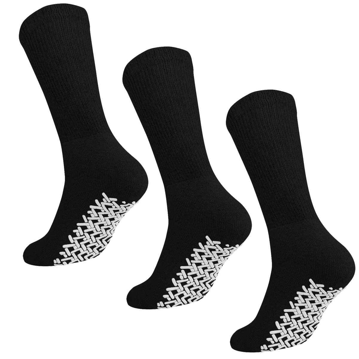 AntiSlip Grip Diabetic Socks for Men & Women, NonSkid, Cotton, Home